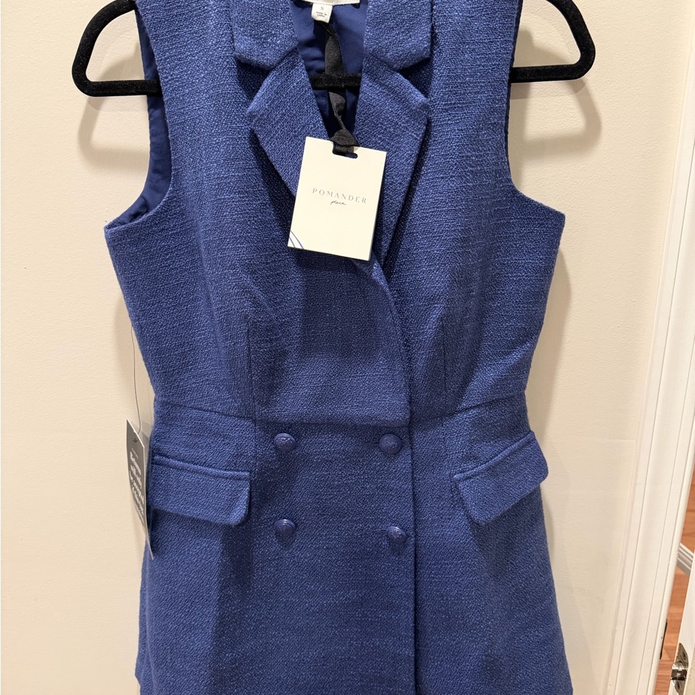 TUCKERNUCK Navy tweed Campbell romper - Picture 2 of 4